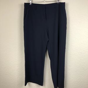 Coldwater Creek Willow Fit Wide Leg Trousers Navy Petite 16 P16 NWT $59.50